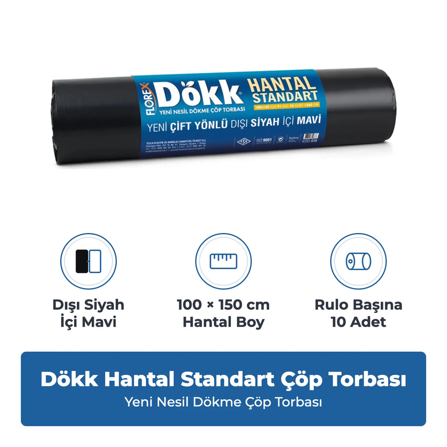 Florex Dökk Hantal Standart Yeni Nesil Dökme Çöp Torbası