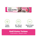 Florex Pudra Kokulu Büzgülü Kedi Kumu Torbası 7'li Paket