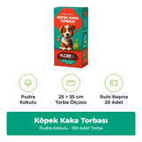 Florex Pudra Kokulu Köpek Kaka Torbası 5'li Rulo