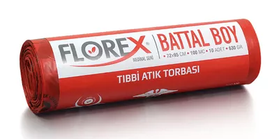 Tıbbi Atık Baskılı Battal Boy Çöp Torbası C Katlama Kod 530