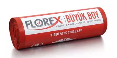 Tıbbi Atık Baskılı Büyük Boy Çöp Torbası C Katlama Kod 531