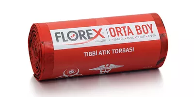 Tıbbi Atık Baskılı Orta Boy Çöp Torbası C Katlama Kod 532